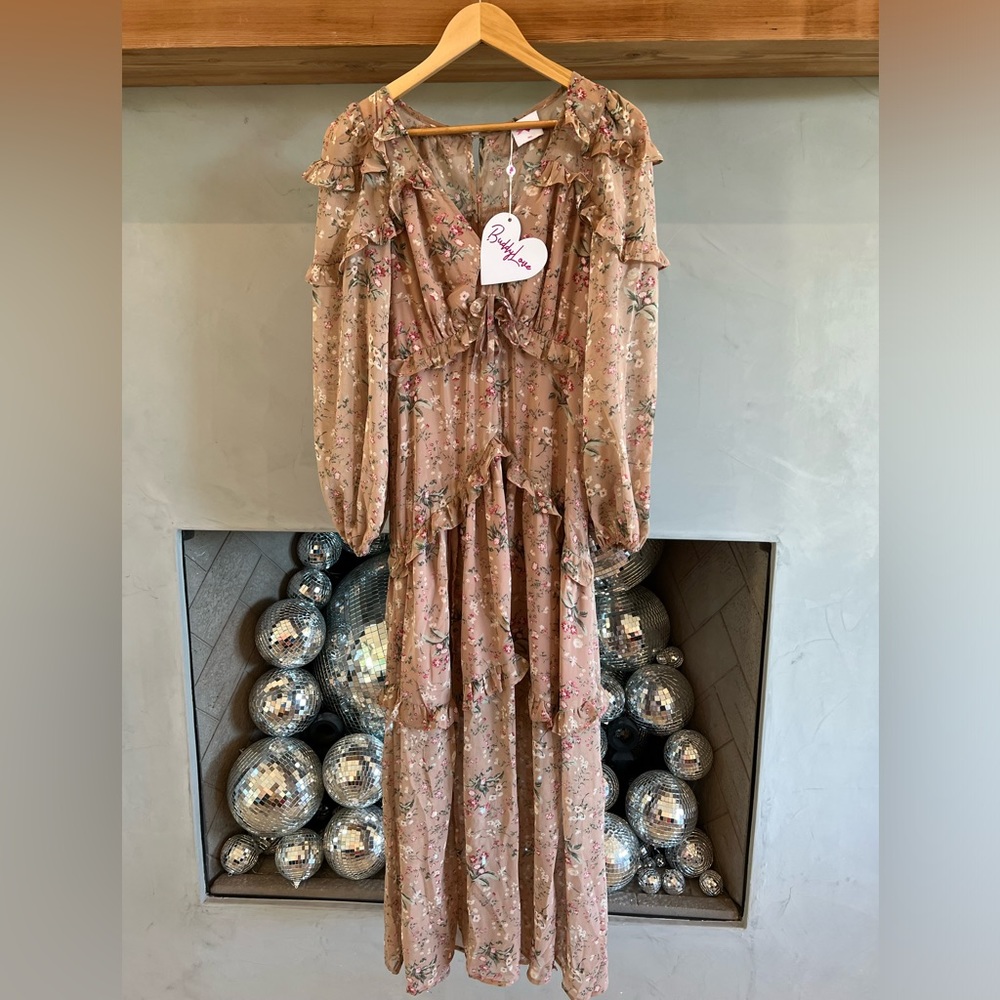 NWT Buddy Love Pia Long Sleeve Maxi Dress - Picture 3 of 13